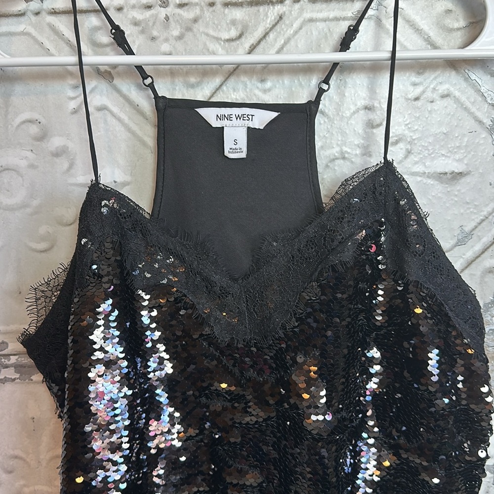 Nine West Lacy metallic sequins tank - Picture 3 of 4